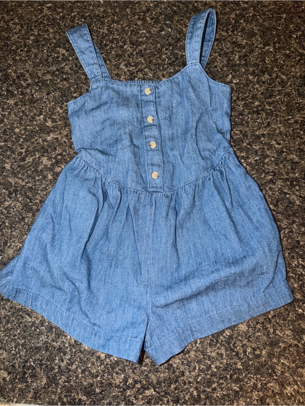 ⭐️ Old Navy Light Denim Blue Girls' Button-Front Romper